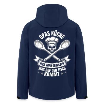 Koch Opa Gastronomie Vatertag Geschenk - Recycelte Männer Softshell-Jacke von Stanley/Stella - Navy - Hinten - AI Model Male 185 light (185cm)