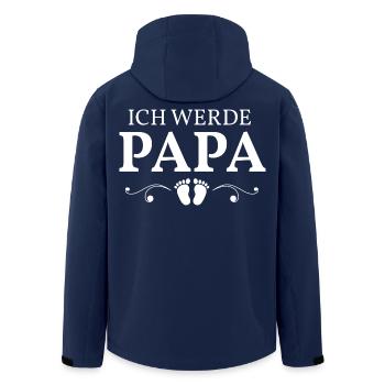 Ich werde Papa – Stolzer werdender Vater - Recycelte Männer Softshell-Jacke von Stanley/Stella - Navy - Hinten - AI Model Male 185 light (185cm)