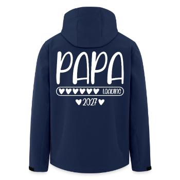 Papa 2027 loading - Recycelte Männer Softshell-Jacke von Stanley/Stella - Navy - Hinten - AI Model Male 185 light (185cm)