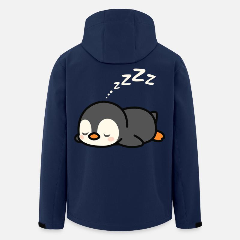 Süßes Pinguin-Nickerchen - Recycelte Männer Softshell-Jacke von Stanley/Stella - Navy