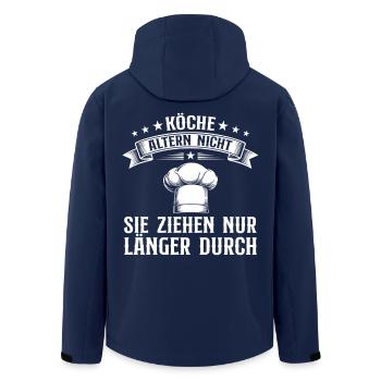 Köche altern nicht Hobbykoch Geschenk - Recycelte Männer Softshell-Jacke von Stanley/Stella - Navy - Hinten - AI Model Male 185 light (185cm)