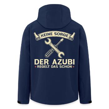 Der Azubi regelt das schon Kfz Mechatroniker - Recycelte Männer Softshell-Jacke von Stanley/Stella - Navy - Hinten - AI Model Male 185 light (185cm)