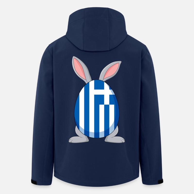 Kleiner Tsourekaki-griechischer Oster-Pascha-Hase - Recycelte Männer Softshell-Jacke von Stanley/Stella - Navy