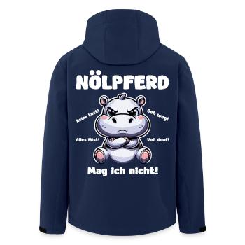 Nölpferd - Recycelte Männer Softshell-Jacke von Stanley/Stella - Navy - Hinten - AI Model Male 185 light (185cm)
