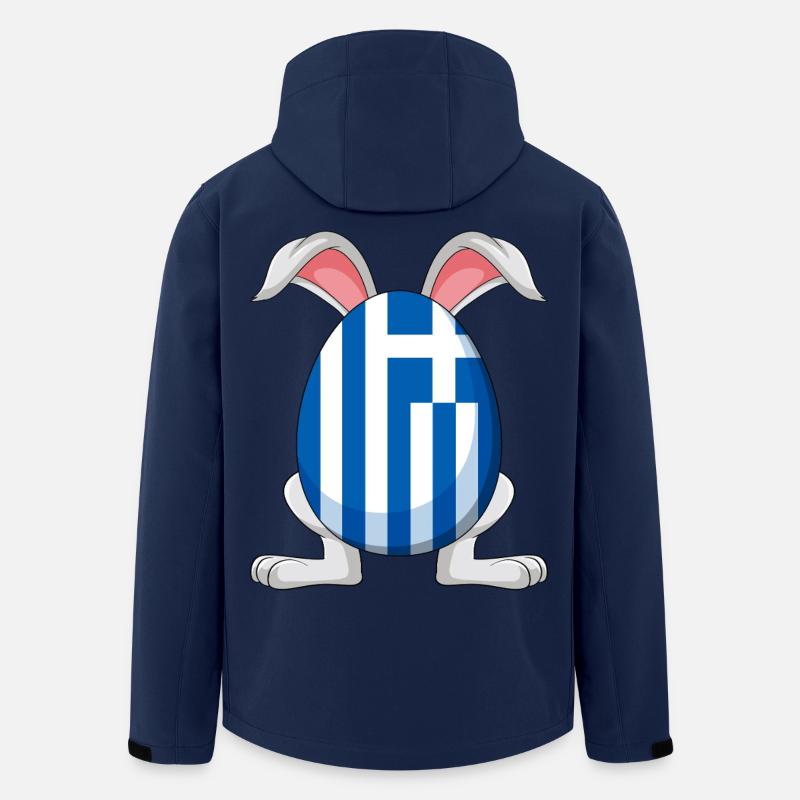 Petit Tsourekaki Lapin grec de Pâques - Veste softshell homme en polyester recyclé Stanley/Stella - marine