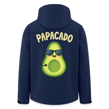 Werdender Papa & Vater, Papacado, Schwangerschaft - Recycelte Männer Softshell-Jacke von Stanley/Stella - Navy - Hinten - AI Model Male 185 light (185cm)