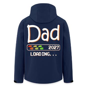 Werdender Papa & Vater, Nachwuchs Dad loading 2027 - Recycelte Männer Softshell-Jacke von Stanley/Stella - Navy - Hinten - AI Model Male 185 light (185cm)