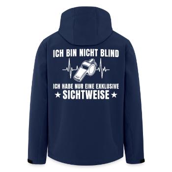 Schiedsrichter Exklusive Sichtweise – Schiri - Recycelte Männer Softshell-Jacke von Stanley/Stella - Navy - Hinten - AI Model Male 185 light (185cm)