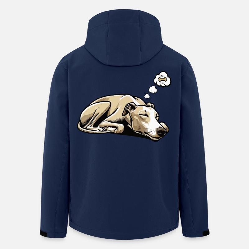 Whippet Greyhound Whippets Propriétaire de lévrier - Veste softshell homme en polyester recyclé Stanley/Stella - marine