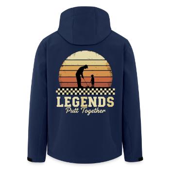 Golf Vater Kind Putt Legende - Recycelte Männer Softshell-Jacke von Stanley/Stella - Navy - Hinten - AI Model Male 185 light (185cm)