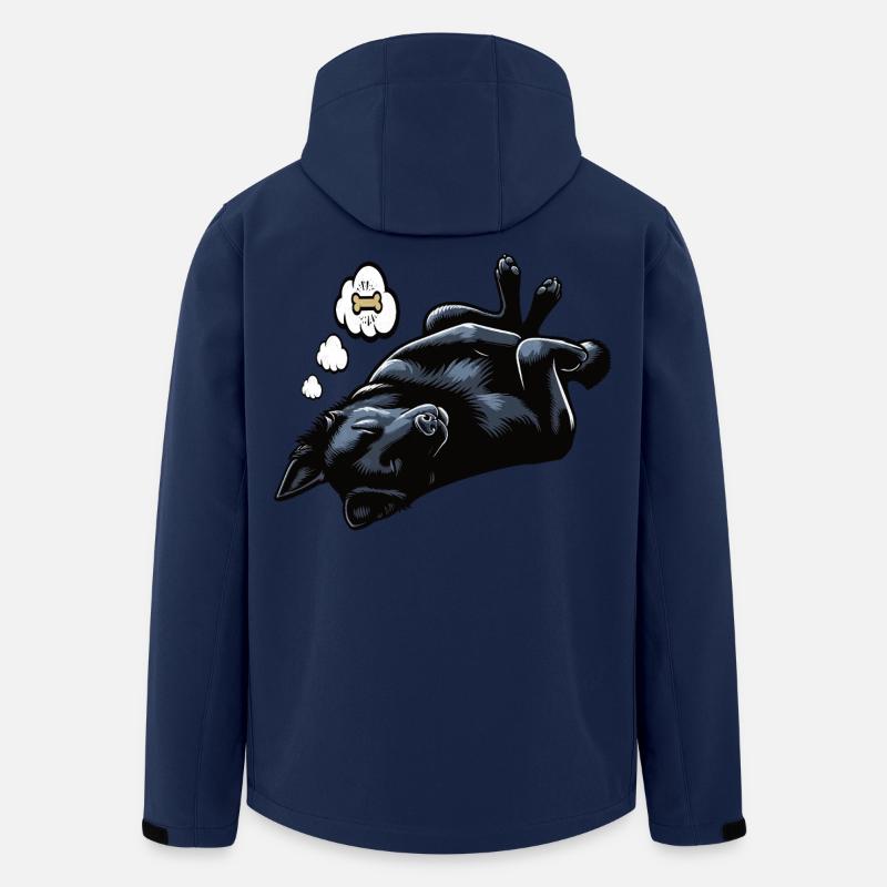 Black German Shepherd German Shepherd Owner - Men’s Recycled Softshell Jacket by Stanley/Stella - navy