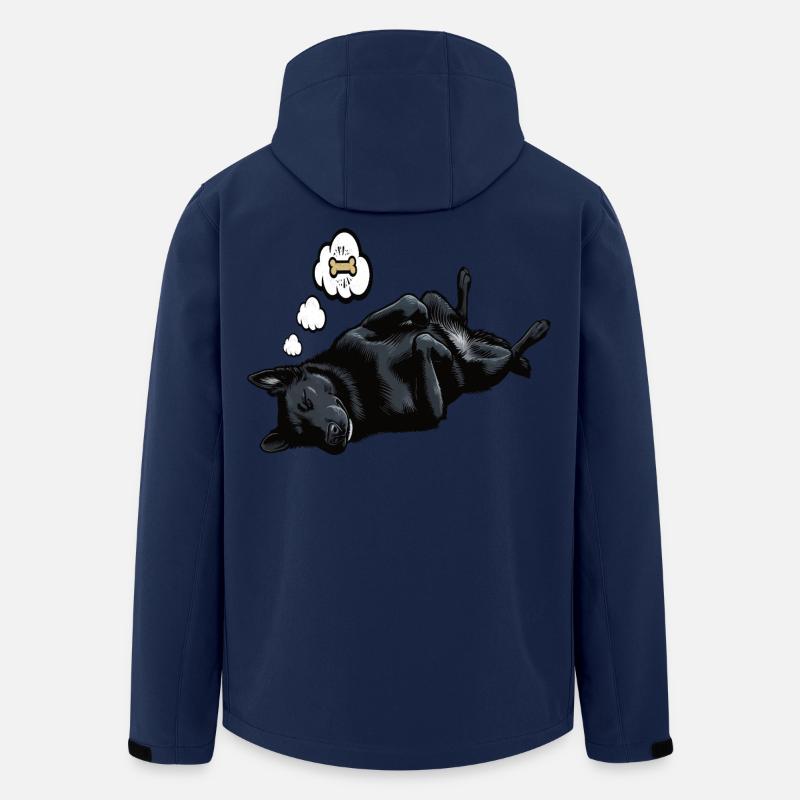  Schwarzer Schäferhund Schäferhundbesitzer  - Recycelte Männer Softshell-Jacke von Stanley/Stella - Navy