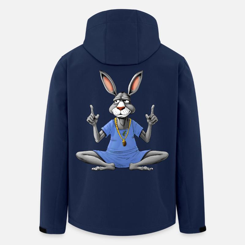 Esel Yoga - Recycelte Männer Softshell-Jacke von Stanley/Stella - Navy