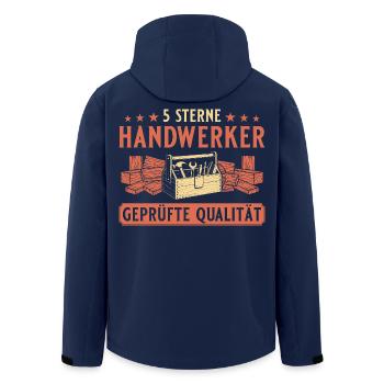 Handwerker 5 Sterne – Heimwerker Profi Qualität - Recycelte Männer Softshell-Jacke von Stanley/Stella - Navy - Hinten - AI Model Male 185 light (185cm)