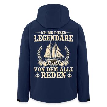 Bootsfahrer Segler Legendärer Kapitän Geschenk - Recycelte Männer Softshell-Jacke von Stanley/Stella - Navy - Hinten - AI Model Male 185 light (185cm)