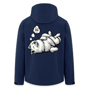 White Shepherd Shepherd Shepherd Dogs - Men’s Recycled Softshell Jacket by Stanley/Stella - navy - Back - AI Model Male 185 light (185cm)