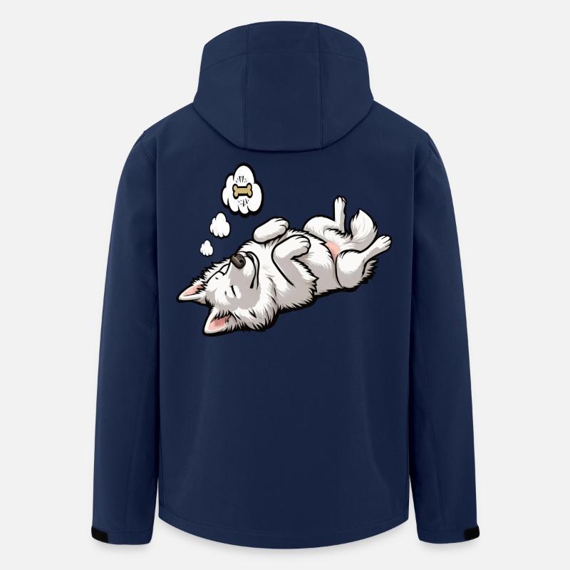 Weißer Schäferhund Schäferhund Schäferhunde - Recycelte Männer Softshell-Jacke von Stanley/Stella - Navy