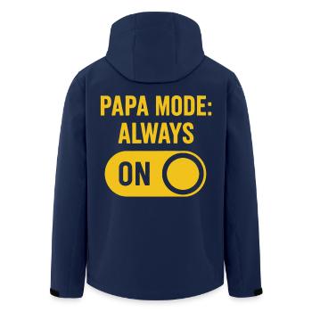 Papa Mode: Always On Design - Recycelte Männer Softshell-Jacke von Stanley/Stella - Navy - Hinten - AI Model Male 185 light (185cm)