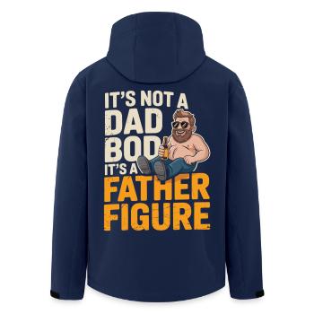Papa Shirt Bierbauch Männer Vatertag Geschenk - Recycelte Männer Softshell-Jacke von Stanley/Stella - Navy - Hinten - AI Model Male 185 light (185cm)