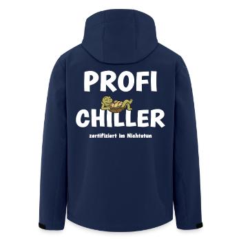 Profi Chiller Schildkröte zertifiziert im Nichtstu - Recycelte Männer Softshell-Jacke von Stanley/Stella - Navy - Hinten - AI Model Male 185 light (185cm)