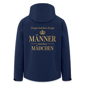 Jungs machen Jungs – Männer machen Mädchen - Recycelte Männer Softshell-Jacke von Stanley/Stella - Navy - Hinten - AI Model Male 185 light (185cm)