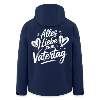 Vatertag - Recycelte Männer Softshell-Jacke von Stanley/Stella - Navy - Hinten - AI Model Male 185 light (185cm)