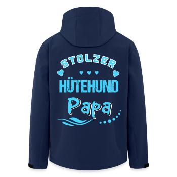 Stolzer Hütehund Papa - Recycelte Männer Softshell-Jacke von Stanley/Stella - Navy - Hinten - AI Model Male 185 light (185cm)