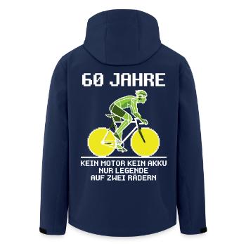 Geometrie Rennradfahrer - Recycelte Männer Softshell-Jacke von Stanley/Stella - Navy - Hinten - AI Model Male 185 light (185cm)
