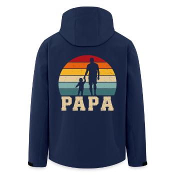 Vater und Sohn schenken Vater und Sohn Vater und Tochter - Recycelte Männer Softshell-Jacke von Stanley/Stella - Navy - Hinten - AI Model Male 185 light (185cm)