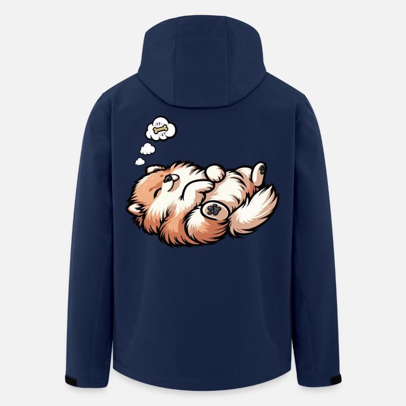 Zwergspitz Zwergspitze Spitzhund Zwergspitzhalter - Recycelte Männer Softshell-Jacke von Stanley/Stella - Navy