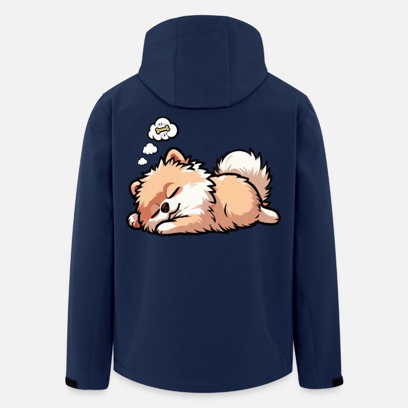 Zwergspitz Zwergspitze Spitzhund Zwergspitzhalter - Recycelte Männer Softshell-Jacke von Stanley/Stella - Navy