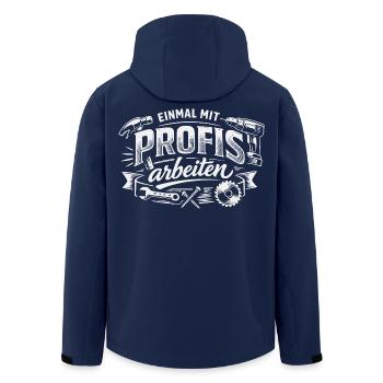 Einmal Mit Profis Arbeiten - Recycelte Männer Softshell-Jacke von Stanley/Stella - Navy - Hinten - AI Model Male 185 light (185cm)