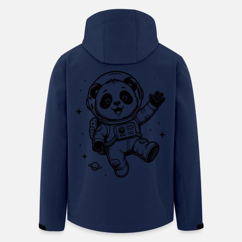 Astronaute Panda : Aventure spatiale - Veste softshell homme en polyester recyclé Stanley/Stella - marine