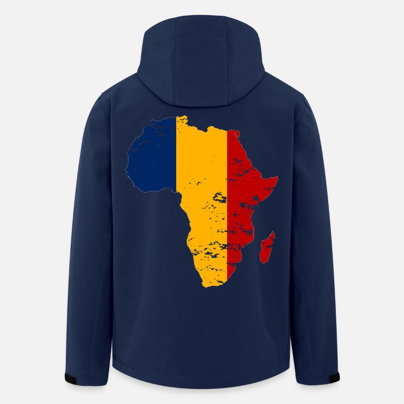 Tschad_Flagge_Afrika_used - Recycelte Männer Softshell-Jacke von Stanley/Stella - Navy
