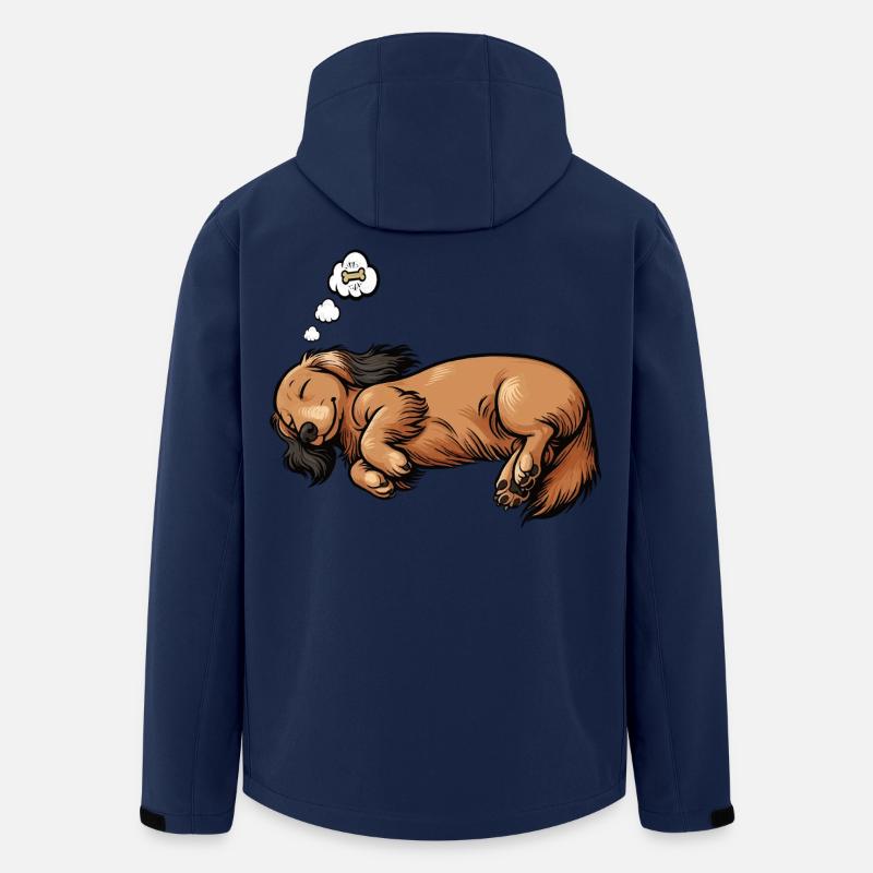 Long-haired Dachshund Dachshund Holder Dachshund Tekkel - Men’s Recycled Softshell Jacket by Stanley/Stella - navy