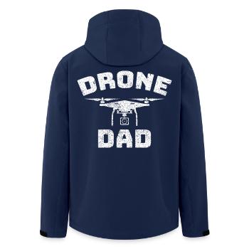 Drone Cinematic FPV fliegen Natur Retro Geschenk - Recycelte Männer Softshell-Jacke von Stanley/Stella - Navy - Hinten - AI Model Male 185 light (185cm)