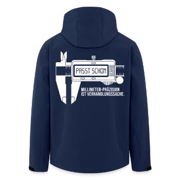Handwerker Messschieber Millimeter Präzision - Recycelte Männer Softshell-Jacke von Stanley/Stella - Navy - Hinten - AI Model Male 185 light (185cm)