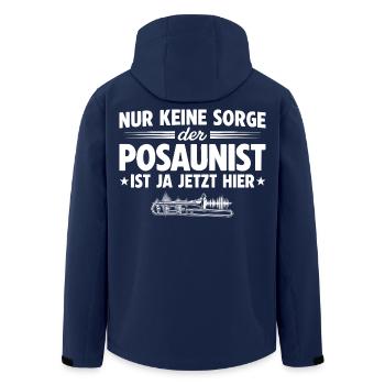 Blaskapelle - Keine Sorge der Posaunist ist hier - Recycelte Männer Softshell-Jacke von Stanley/Stella - Navy - Hinten - AI Model Male 185 light (185cm)