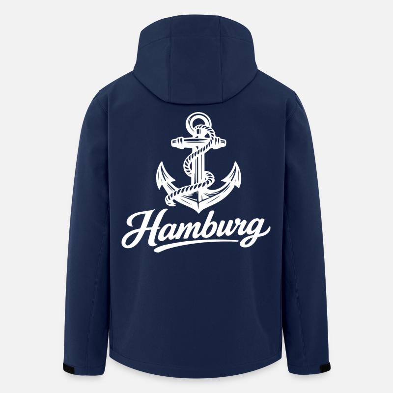 Hamburg Anker - Recycelte Männer Softshell-Jacke von Stanley/Stella - Navy