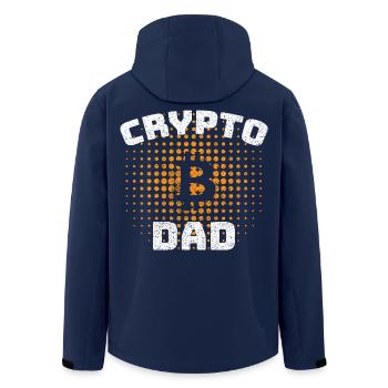 Bitcoin Crypto Dad wie ein normaler Dad - Recycelte Männer Softshell-Jacke von Stanley/Stella - Navy - Hinten - AI Model Male 185 light (185cm)