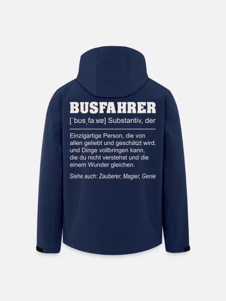 Busfahrer Definition Lustiges Shirt - Recycelte Männer Softshell-Jacke von Stanley/Stella - Navy