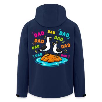 Dad Dad Dad - Lustige Möwen Kinder - Recycelte Männer Softshell-Jacke von Stanley/Stella - Navy - Hinten - AI Model Male 185 light (185cm)