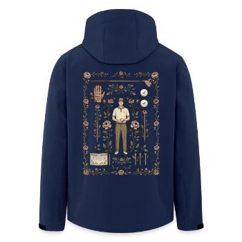 Golfspieler Blumen Rosen Golfer - Recycelte Männer Softshell-Jacke von Stanley/Stella - Navy - Hinten - AI Model Male 185 light (185cm)