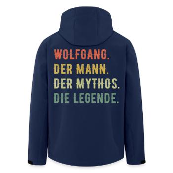 Wolfgang Vorname Der Mann Der Mythos Die Legende - Recycelte Männer Softshell-Jacke von Stanley/Stella - Navy - Hinten - AI Model Male 185 light (185cm)