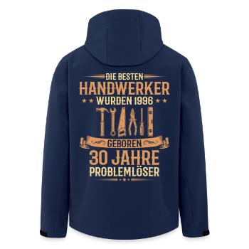 Handwerker 1996 Geboren 30. Geburtstag Geschenk - Recycelte Männer Softshell-Jacke von Stanley/Stella - Navy - Hinten - AI Model Male 185 light (185cm)