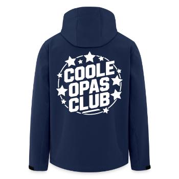 Coole Opas Club - Recycelte Männer Softshell-Jacke von Stanley/Stella - Navy - Hinten - AI Model Male 185 light (185cm)