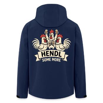 We Can Hendl This Bier Huhn Party - Recycelte Männer Softshell-Jacke von Stanley/Stella - Navy - Hinten - AI Model Male 185 light (185cm)