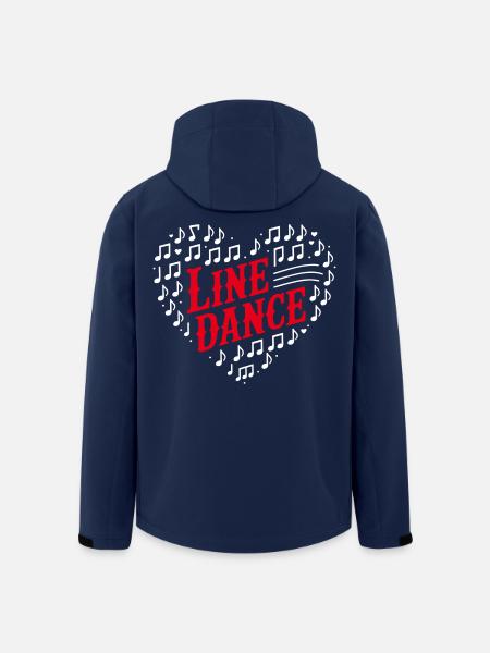 Line Dance Herz Design - Recycelte Männer Softshell-Jacke von Stanley/Stella - Navy