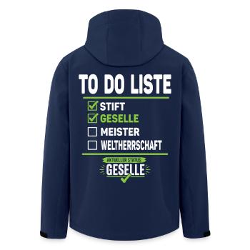 To Do Liste Geselle Ausbildung Bestanden Geschenk - Recycelte Männer Softshell-Jacke von Stanley/Stella - Navy - Hinten - AI Model Male 185 light (185cm)