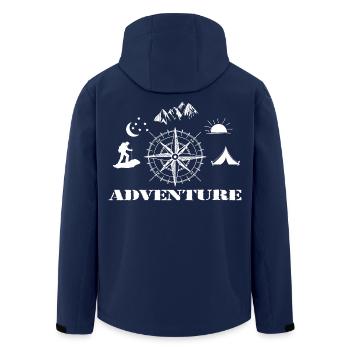 Adventure - Recycelte Männer Softshell-Jacke von Stanley/Stella - Navy - Hinten - AI Model Male 185 light (185cm)